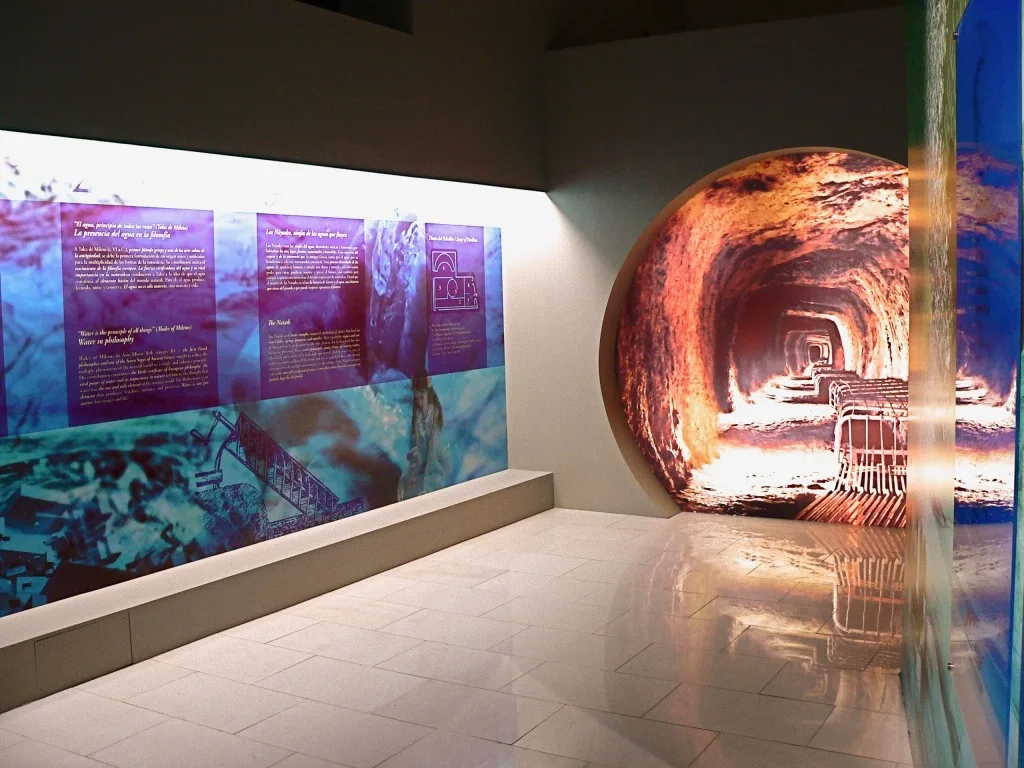 Exhibition room with a copper dome